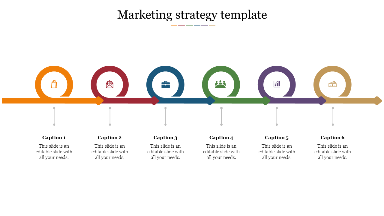 Free - Advanced Marketing Strategy Template Presentation 6-Node
